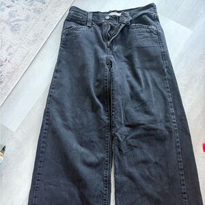 Levi's Black Baggy Wide Leg Jeans